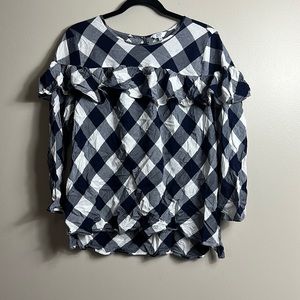 Navy crown & ivy blouse